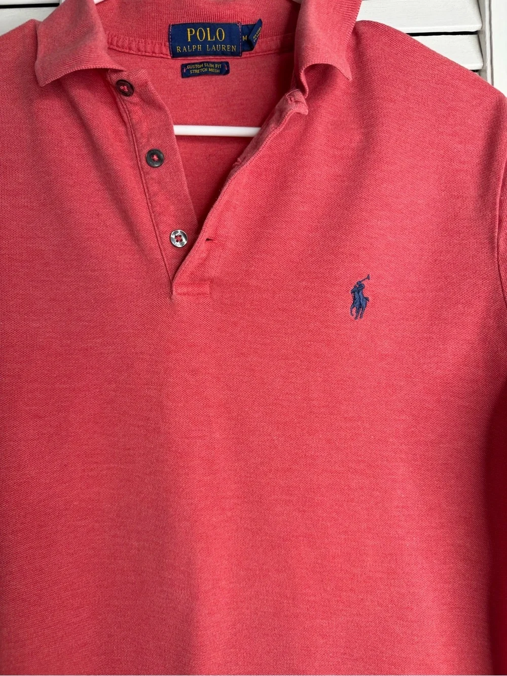 Polo Ralph Lauren Custom Fit Red Polo Shirt – Size M – Pre‑Loved